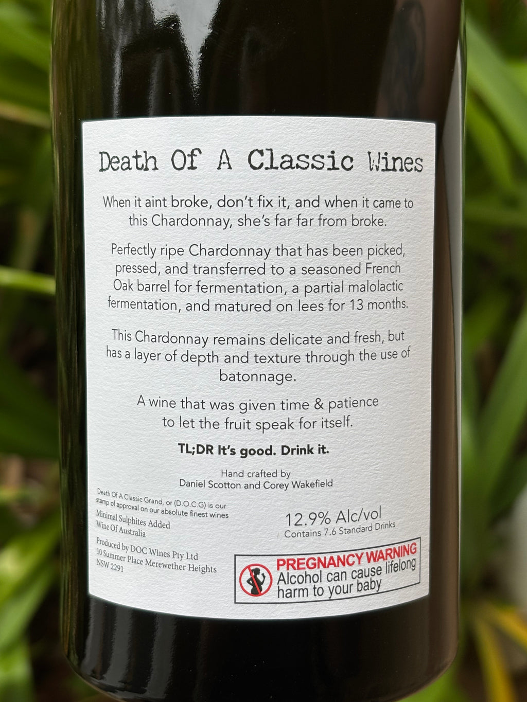 2025 Single Barrel Chardonnay